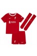 Liverpool Mohamed Salah #11 Babyklær Hjemme Fotballdrakt til barn 2023-24 Korte ermer (+ Korte bukser)